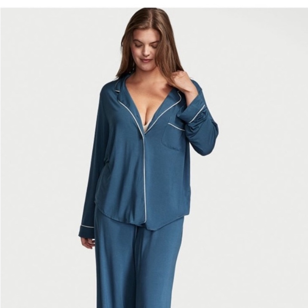 Victoria's Secret Modal Long Midnight Sea Pajama Set